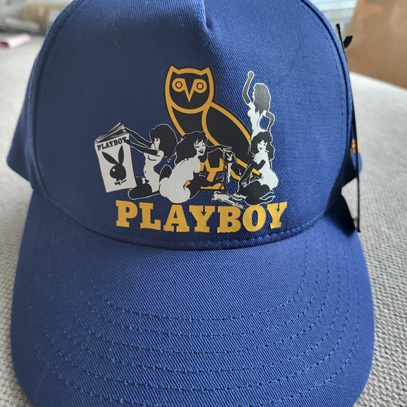 OVO x Playboy Pin-Up Blue Cap Adjustable Size Hat New With Tag - Picture 2 of 12